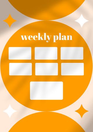 Kirkas viikkosuunnitelmaluettelo Schedule Planner Design Template