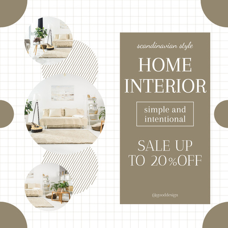 Sale of Home Interior Items Instagram AD Design Template