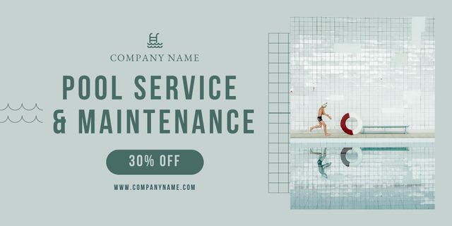 Designvorlage Pool Maintenance Services with Special Discount für Image