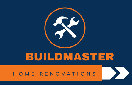 Home Renovations and Building Business Card 85x55mm Tasarım Şablonu
