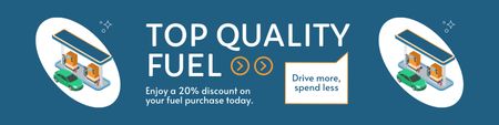 Platilla de diseño Top Quality Fuel Offer with Big Discount Twitter