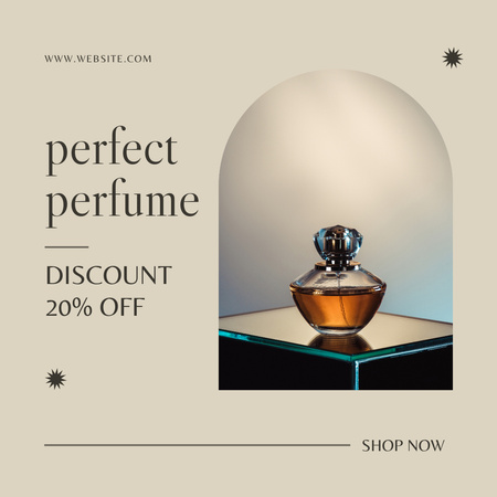 Fragrance Discount Offer with Elegant Perfume Instagram tervezősablon