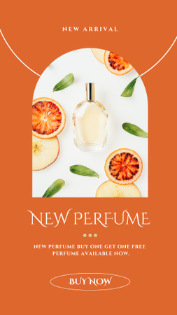 Fragrance Ad with Leaves and Citruses Instagram Video Story Design Template