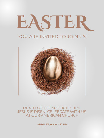 Easter Holiday Celebration Announcement Poster US Modelo de Design