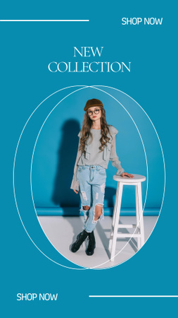 Designvorlage New Collection of Stylish Girls Clothing für Instagram Story