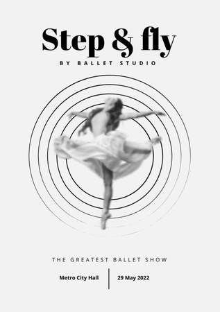 Greatest Ballet Show Announcement Flyer A7 Design Template