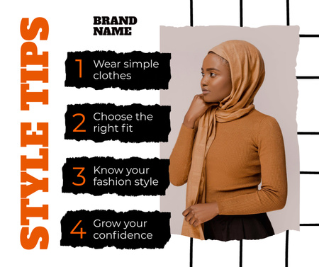 Modèle de visuel Tips for Style with Woman in Hijab - Facebook