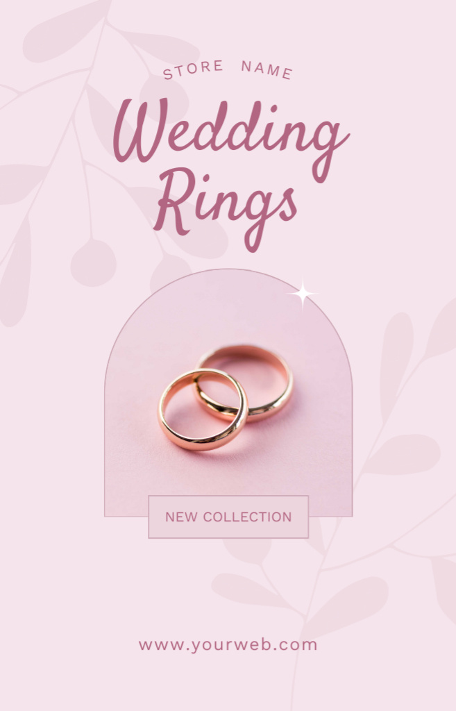 Jewellery Store Offer with Gold Wedding Rings IGTV Cover Design Template