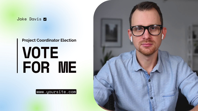 Project Coordinator Elections And Reliable Candidate Ad Full HD video tervezősablon