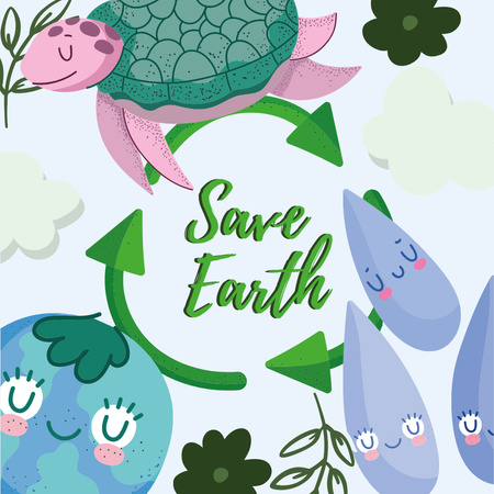 Plantilla de diseño de concepto de cuidado ecológico Animated Post 