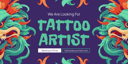 Etsitään tatuoijaa Twitter Design Template