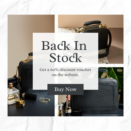 Plantilla de diseño de Fashionable Handbags Sale Offer  Instagram 