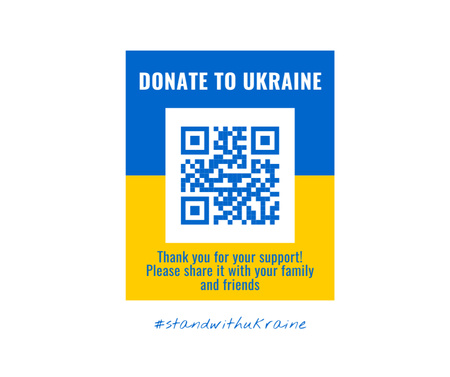 Plantilla de diseño de donar a ucrania Facebook 