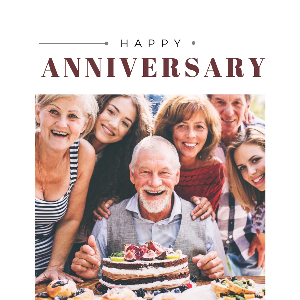 Happy Family Celebrating Anniversary Photo Book – шаблон для дизайна