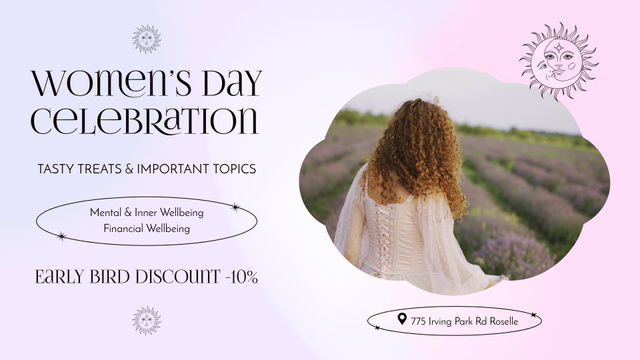 Platilla de diseño Women’s Day Celebration With Wellbeing Topics Full HD video