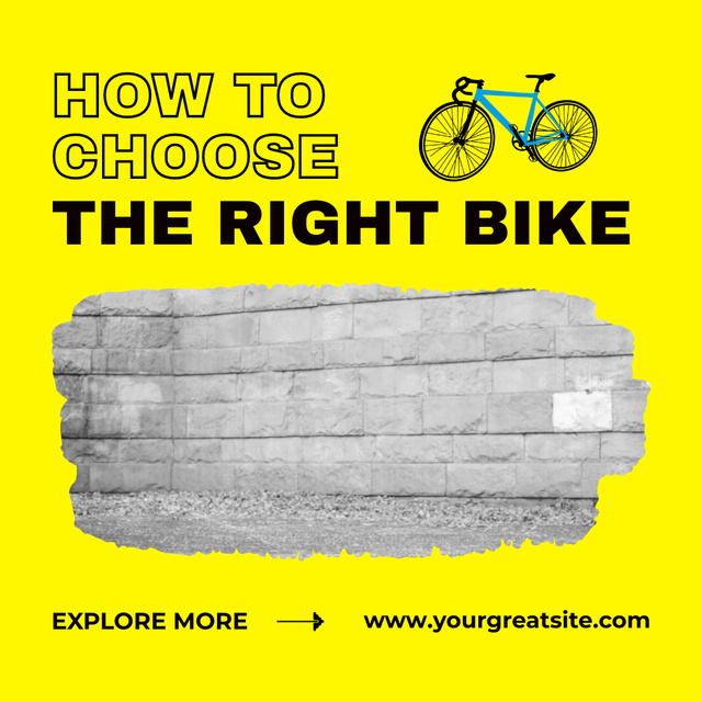 Ontwerpsjabloon van Animated Post van Helpful Guide About Choosing Bicycles