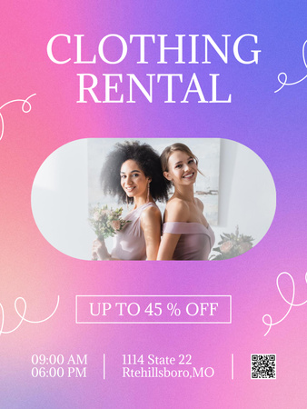 Rental Clothes for Bridesmaids Poster US Design Template