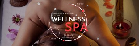 Wellness spa website Ad Email header Modelo de Design