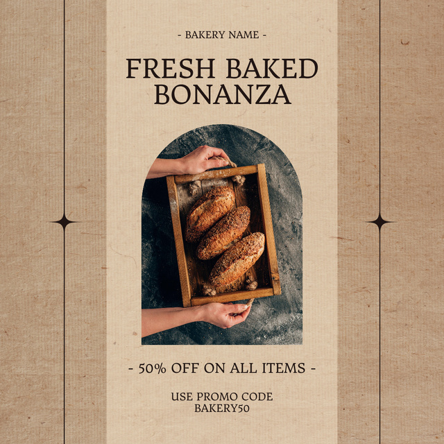Modèle de visuel Fresh Baked Pastry Bonanza - Instagram