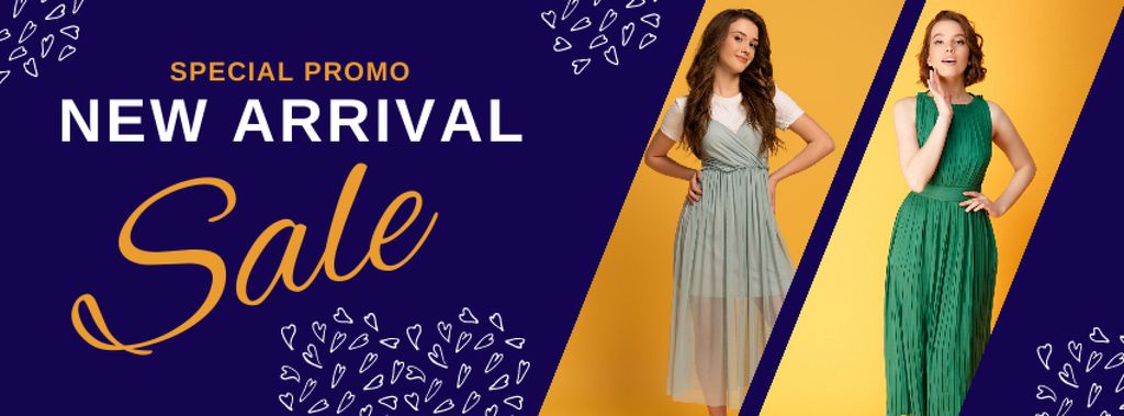 Sale New Arrival Women's Collection Facebook cover – шаблон для дизайна