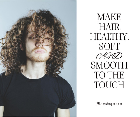Healthy Hair Care Tips From Barbershop Facebook Design Template