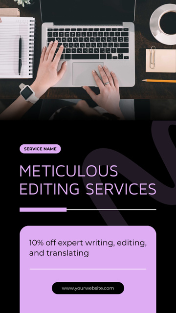 Designvorlage Special Offers on Content Editing And Writing Services für Instagram Story