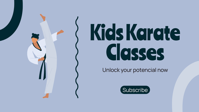 Szablon projektu Live Online Karate Classes For Kids Youtube Thumbnail