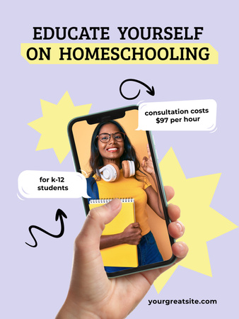 Template di design Home Education Ad Poster US