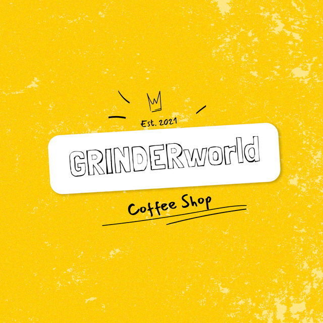 Template di design Image of Coffee Shop Emblem in Yellow Logo