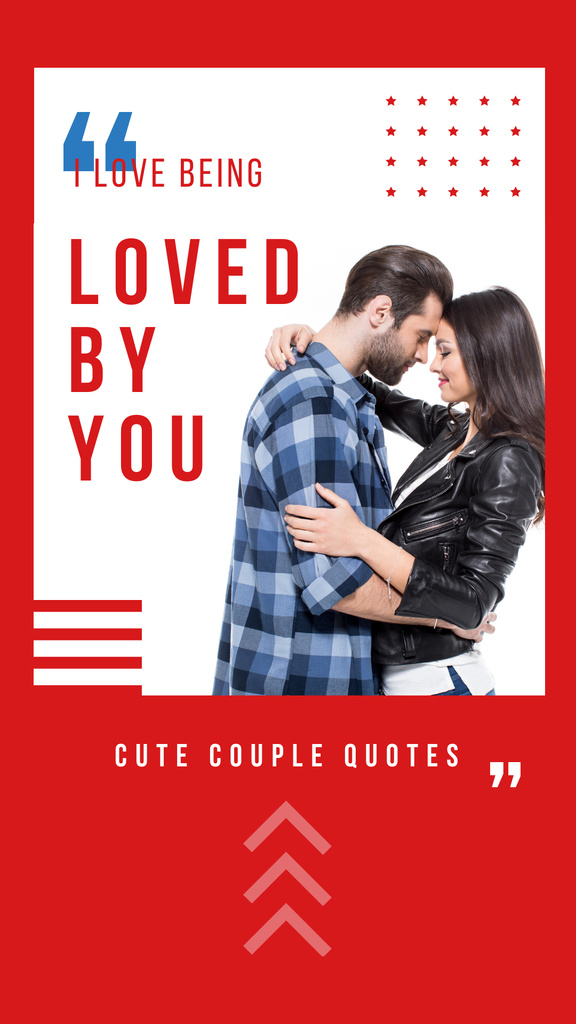 Attractive Lovers hugging on Valentines Day Instagram Story Design Template