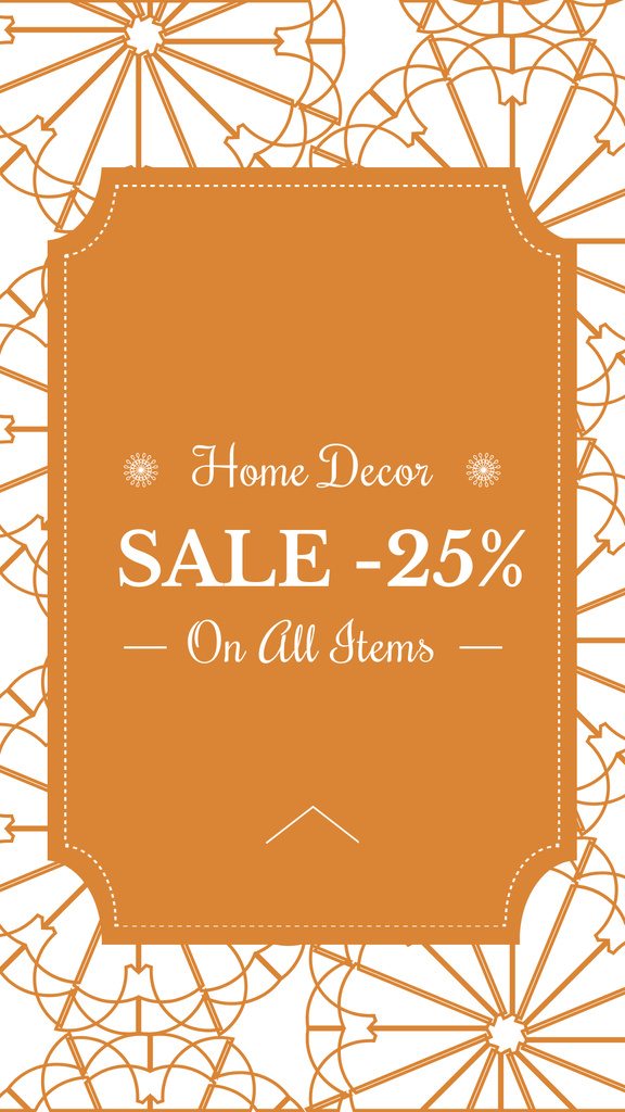 Home decor sale ad with floral texture Instagram Storyデザインテンプレート