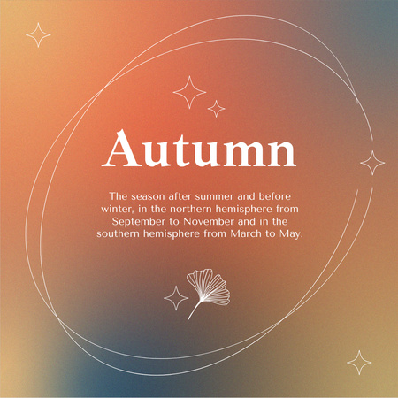 Modèle de visuel fait intéressant sur l'automne - Instagram