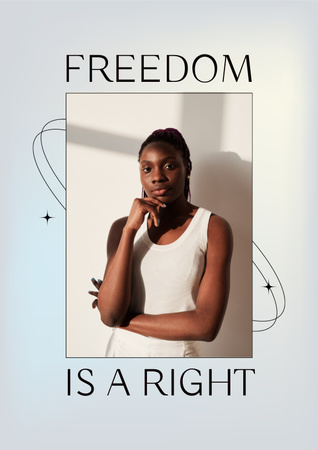 Designvorlage Protest against Racism für Poster