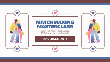 Ontwerpsjabloon van FB event cover van Matchmaking Masterclass wordt georganiseerd