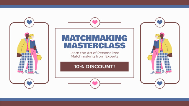 Ontwerpsjabloon van FB event cover van Matchmaking Masterclass Is Organized