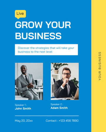Modèle de visuel Business Development Services Offering with Businessmen in Office - Instagram Post Vertical