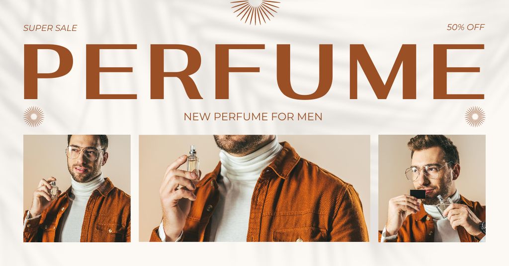 Template di design New Perfume for Men Facebook AD