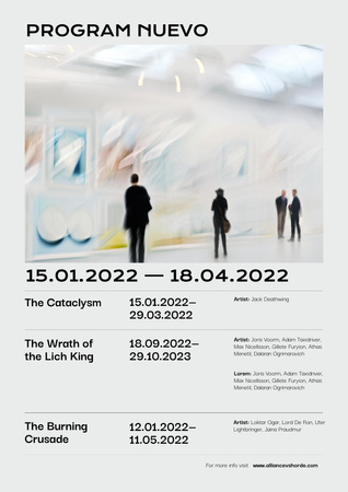 Art Gallery Exhibition Announcement Poster A3 Design Template