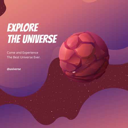 Designvorlage Explore The Best Universe für Instagram