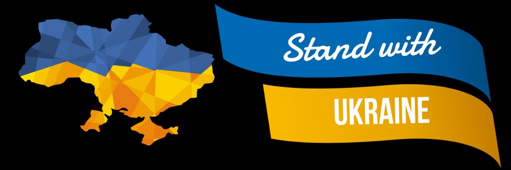 Szablon projektu Awareness about War in Ukraine And Polygonal Map Twitter