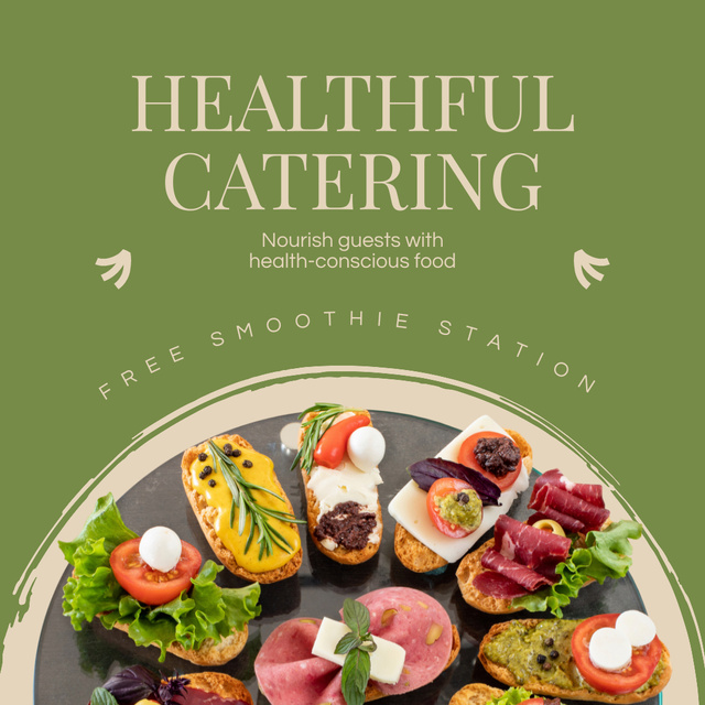 Designvorlage Services of Catering with Tasty Snacks für Instagram