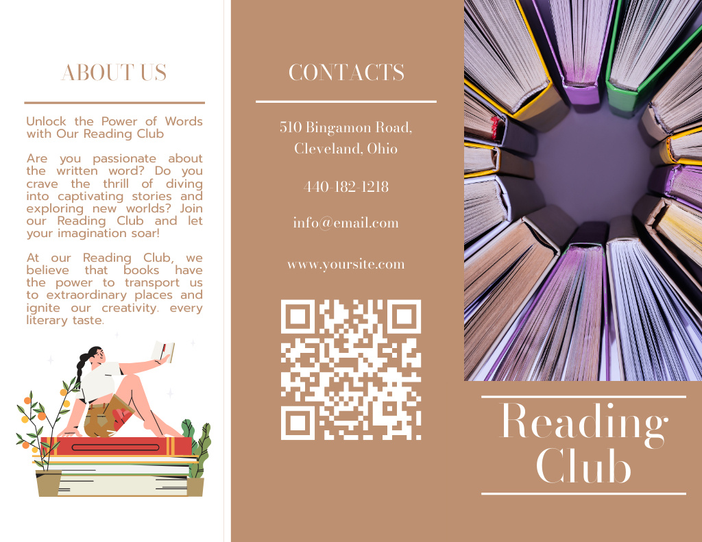 Modèle de visuel Bookstores - Brochure 8.5x11in