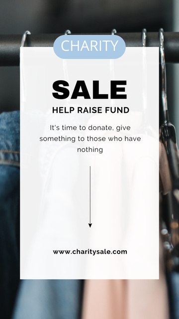 Charity Sale Offer Instagram Story Modelo de Design