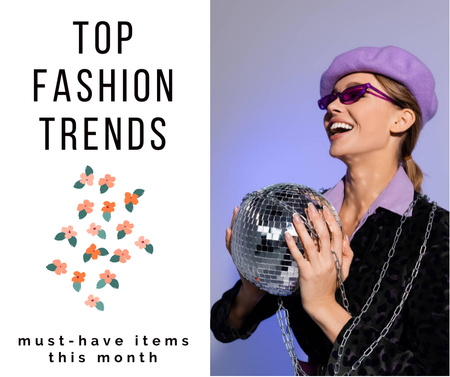 Designvorlage Top Fashion Trends für Facebook