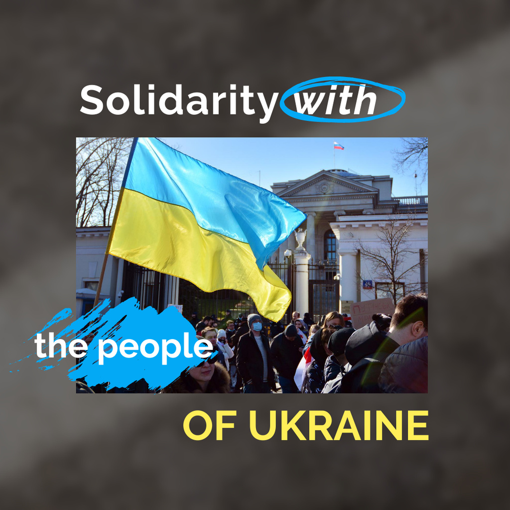 Designvorlage Solidarity with Ukrainian People during War für Instagram
