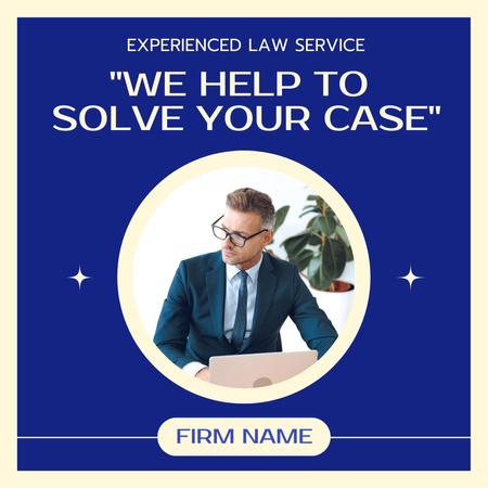 Experienced Law Services Offer Instagram Design Template