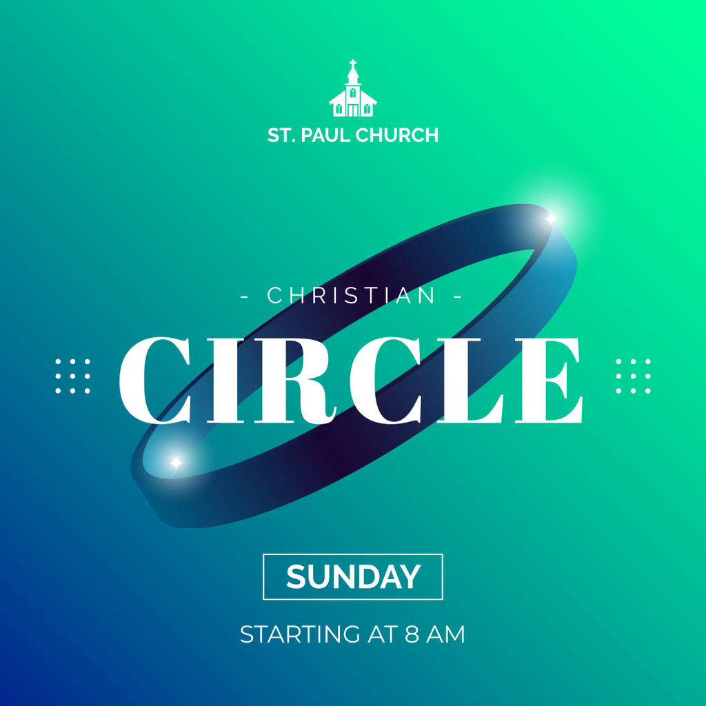 Designvorlage Invitation to Event in Christian Church für Instagram