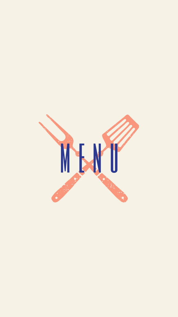 Seafood restaurant icons in red Instagram Highlight Cover Design Template
