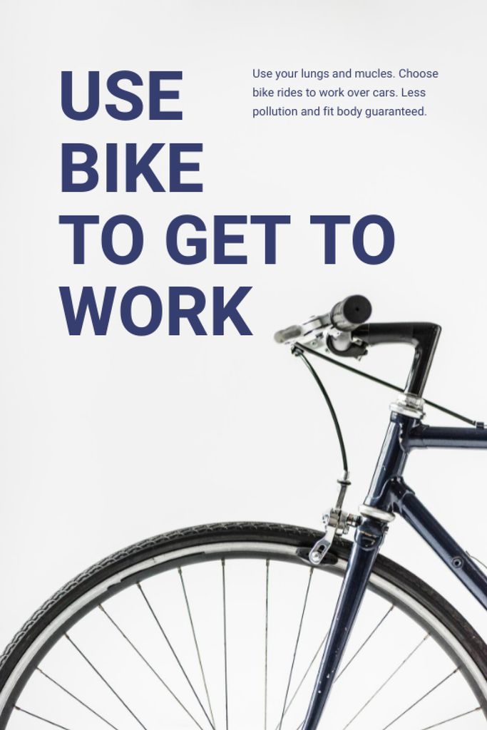 Ecological Bike to Work Concept Tumblr Design Template