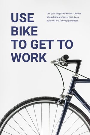 Ecological Bike to Work Concept Tumblr Πρότυπο σχεδίασης